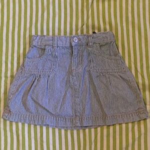 Railroad Stripe Denim Skirt